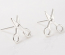 1064/33 Kolczyki srebrne 925 nożyczki