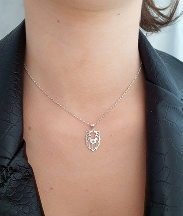 1157 naszyjnik z srebrny 925 ażurowy koliber origami