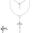 NK707 NASZYJNIK KRZYŻYK 100% SREBRO 925 GRAWER