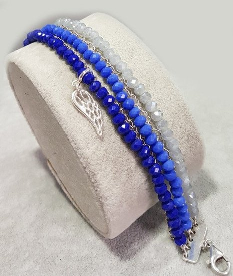 BR682 BRANSOLETKA Z GRAWEREM skrzydłko, SREBRO 925