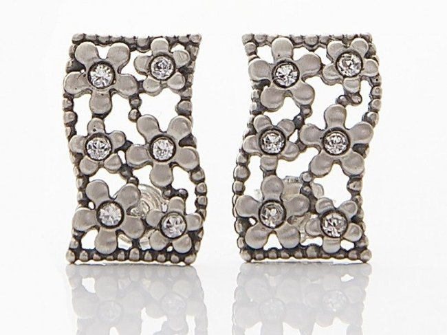 KOL229 KOLCZYKI ażurki srebro