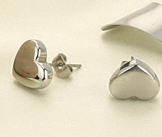 KOL599/534 KOLCZYKI SREBRNE SERCA SZTYFT