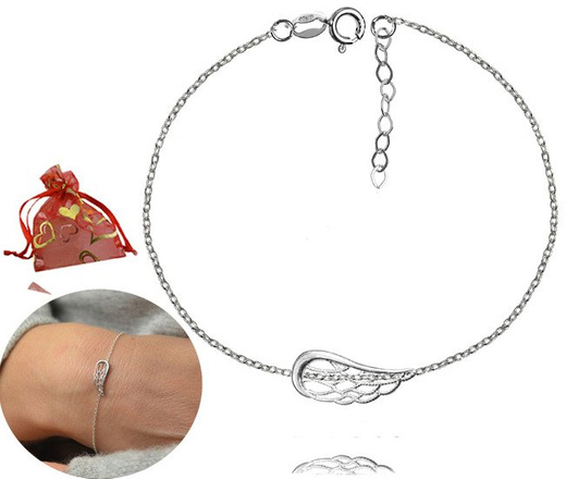 BR850 bransoletka srebro 925 celebrytka skrzydło anioła