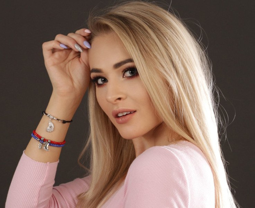 BR974 BRANSOLETKA Z GRAWEREM stópka stal kryształki