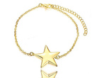 BR695 BRANSOLETKA pozłacana gwiazda grawer