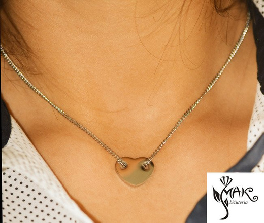 NK727 NASZYJNIK z GRAWEREM LASEROWYM serce