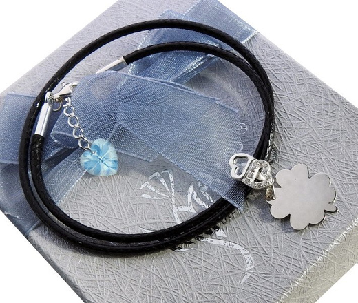 BR773 BRANSOLETKA Z GRAWEREM, srebro Swarovki Elements