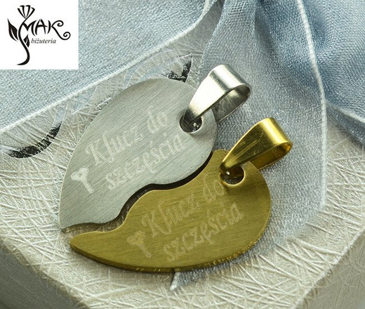 BK669 breloki do kluczy dla zakochanych serce dzielone na pół