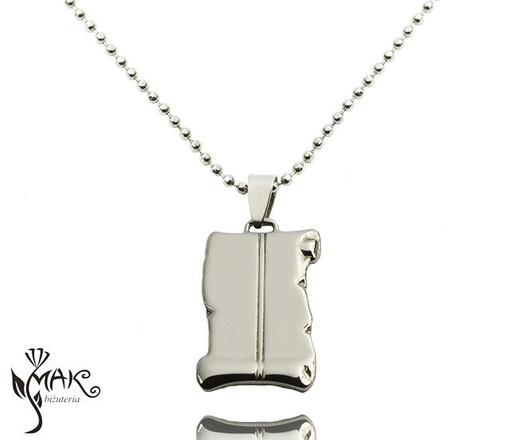 W788 NIEŚMIERTELNIK z łańcuszkiem grawer laserowy + pudełko