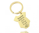 1559/6 brelok do kluczy z Twoim grawerunkiem pozłacany ubranko