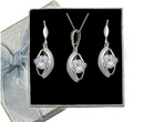 480/202  komplet srebrny z błyszczącą cyrkonią