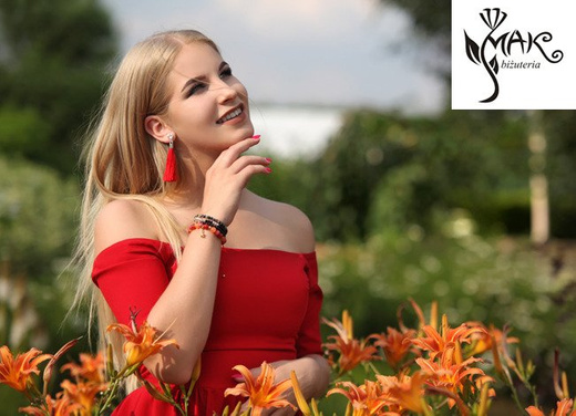 Kol949 Kolczyki frędzle chwosty rozmiar L - kolory do wyboru