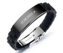 599/1010 bransoletka męska stalowa personalizowana szeroka grawer 