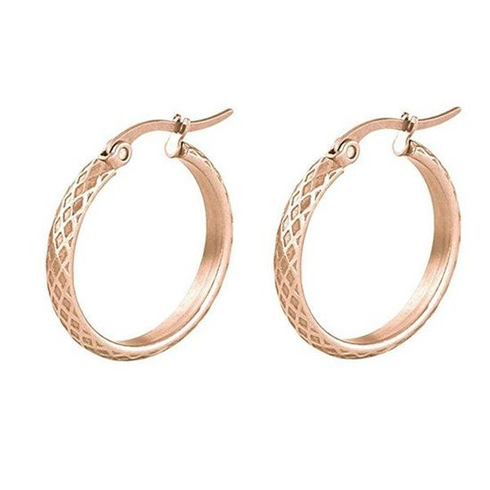 Kol 599/900 KOLCZYKI koła 3,3 mm, stal szlachetna różowe złoto