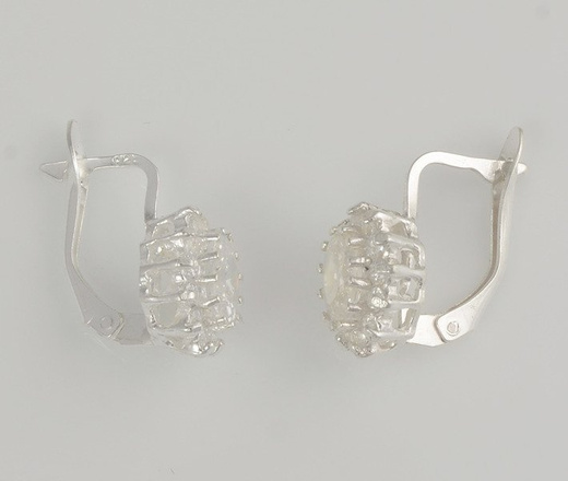 480/118 kolczyki srebrne z błyszczącą cyrkonią