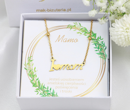 1645/6 naszyjnik dla mamy z napisem delikatny
