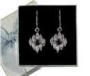 480/237  kolczyki srebrne z czarnymi cyrkoniami