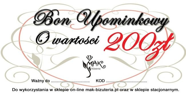 BON UPOMINKOWY 200 ZŁ