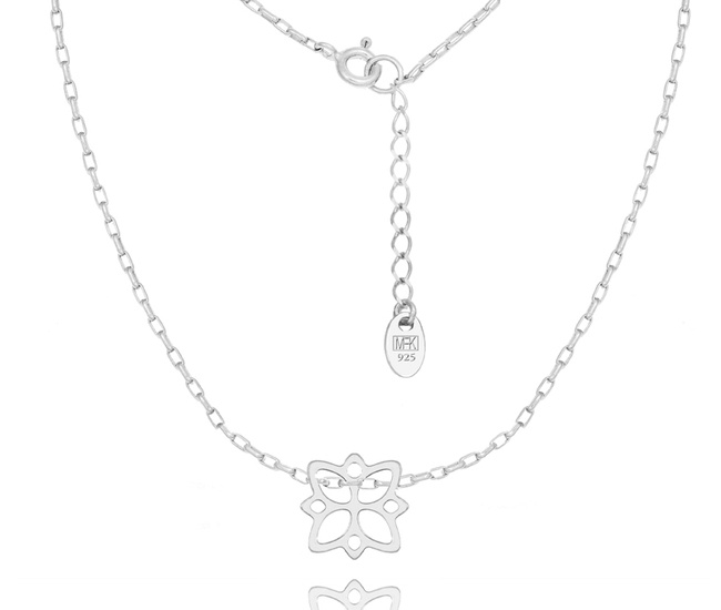 1383/25 naszyjnik srebrny 925 kwiat