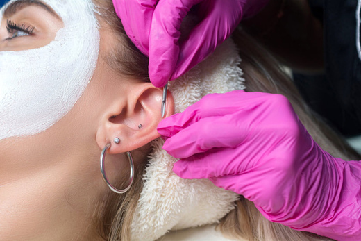 1478 kolczyk do piercingu serce stal złocona