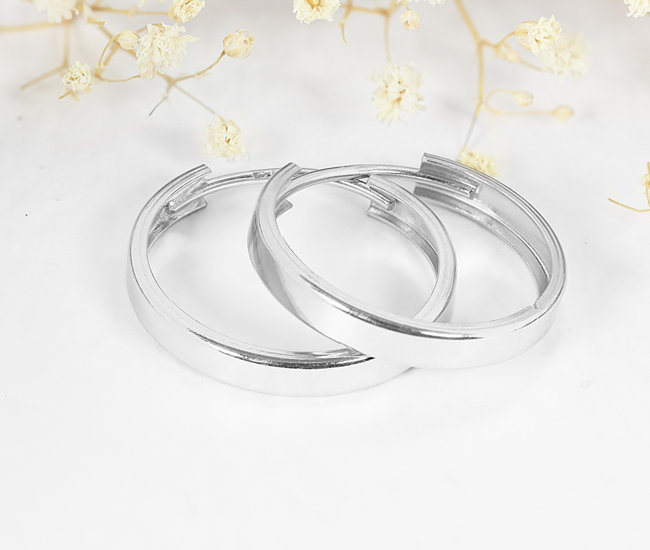 114/26 kolczyki kółka gładkie srebro p 925