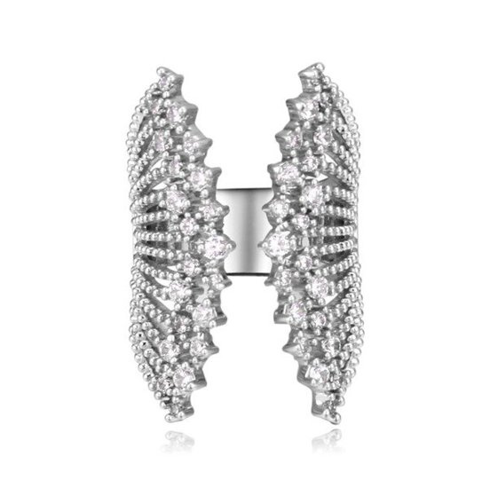 p599/704PIERŚCIONEK obrączka  cyrkonie UNIWERSALNY