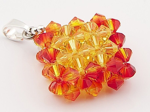 W179 MAŁY FIREOPAL /LIGHT TOPAZ WISIOREK KRYSZTAŁY SWAROVSKI ELEMENTS