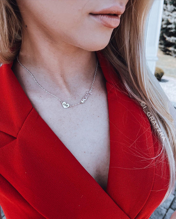 1378 naszyjnik grawerowany srebro 925 linia życia dla mamy