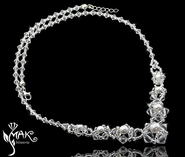 NK313 NASZYJNIK Z KRYSZTAŁÓW SWAROVSKI ELEMENTS  biżuteria ślubna