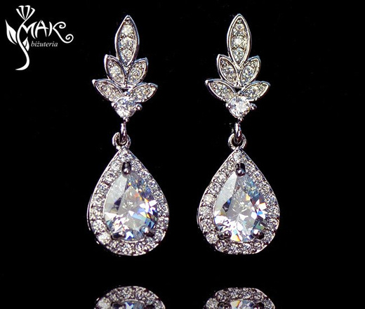 Kpl887 komplet ślubny, biżuteria ślubna z cyrkoniami b599/812 k805/5 n599/814