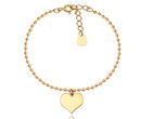 1641/2 bransoletka grawerowana srebro 925 pozłacane kuleczki serce