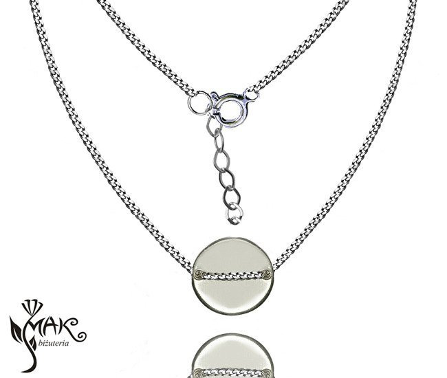 NK706 NASZYJNIK KÓŁECZKO 100% SREBRO 925