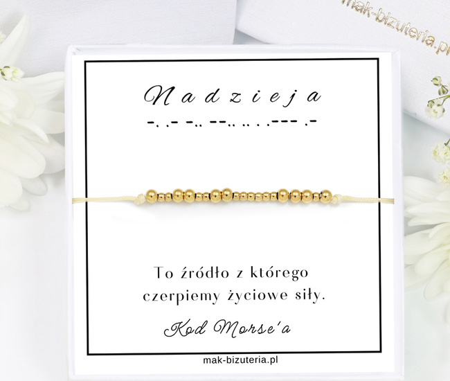 1730/1 bransoletka personalizowana alfabetem Morse'a "Nadzieja"
