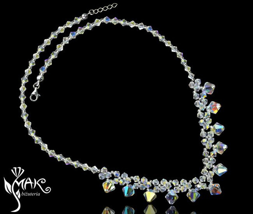 281 kolczyki ślubne crystal AB