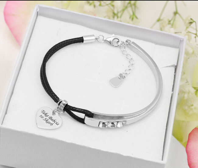 1617 bransoletka z grawerem srebro 925