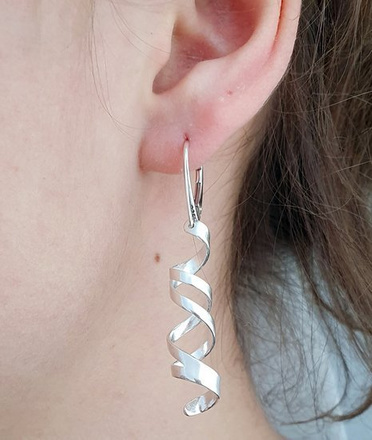 480/353 kolczyki srebrne 925 w kształcie sprężyny