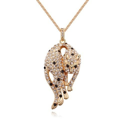 Nk599/212 NASZYJNIK żółte złoto crystal  SWAROVSKI® ELEMENTS