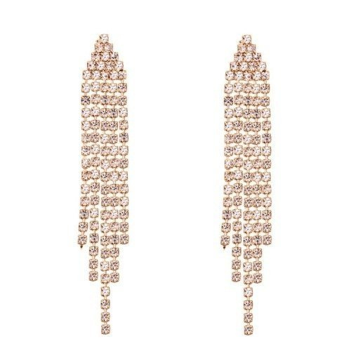 Kol  599/238 KOLCZYKI  kryształy żółte złoto