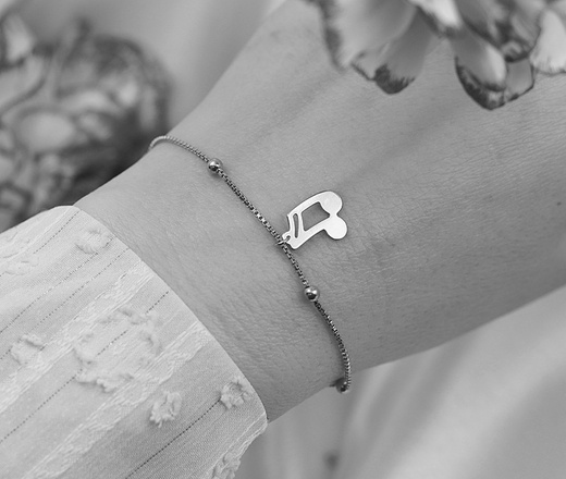 1641/1 bransoletka grawerowana srebro 925 kuleczki nutka