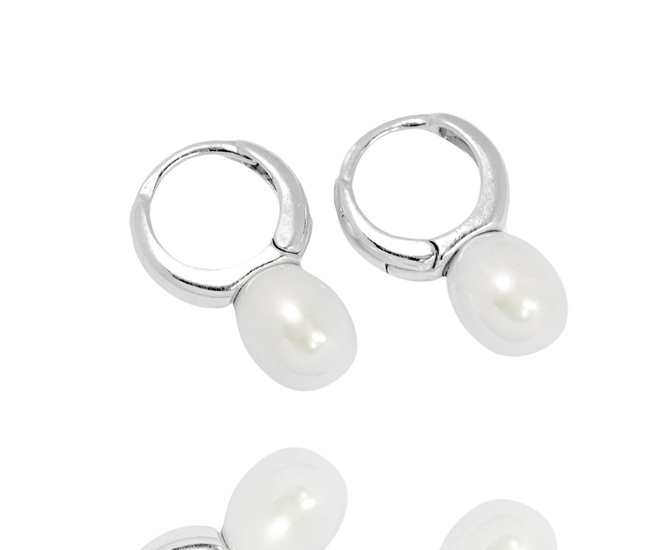 1744 kolczyki srebro 925 z perłami seashell