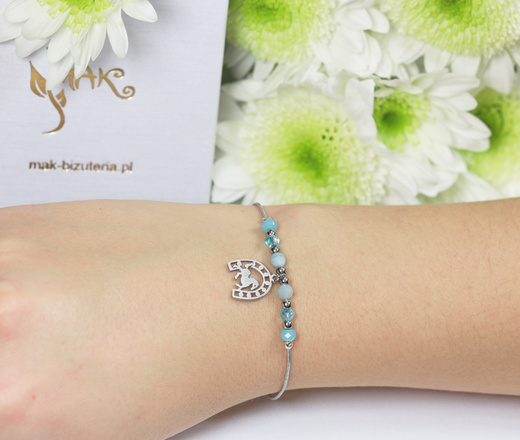 1717/1 bransoletka konik w podkowie złota lub srebrna możliwość grawerunku