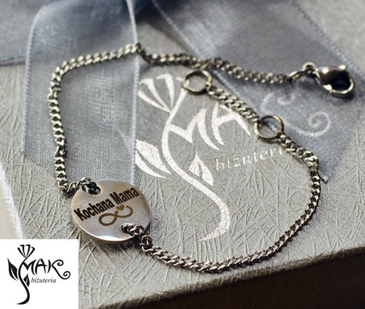 NK726 NASZYJNIK z GRAWEREM LASEROWYM kółeczko