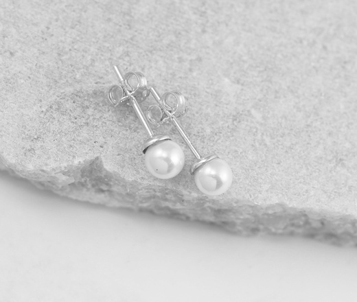 1724 kolczyki srebrne z perłami
