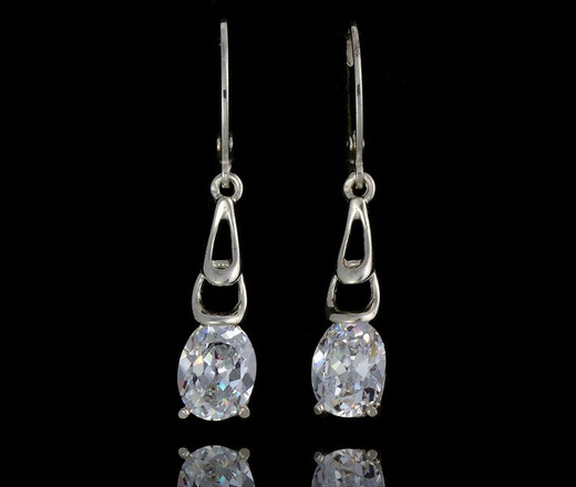 480/133 kolczyki srebrne z owalną cykonią