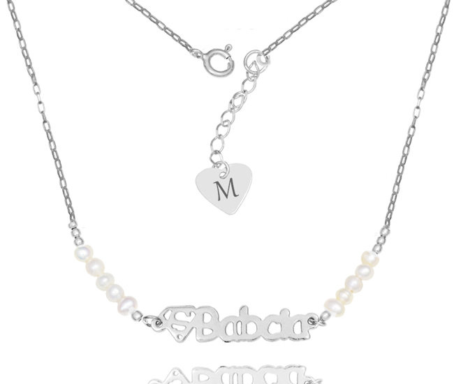 1315 naszyjnik dla Babci srebrny 925 z grawerem