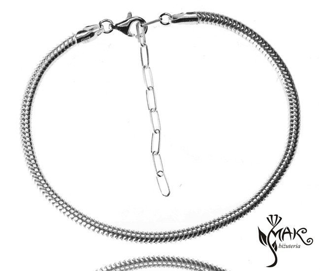 Br902 Bransoletka modułowa waż  BAZA SR p .925