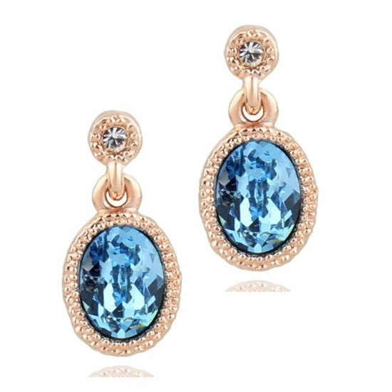 Kol  599/57 kolczyki kryształy złocone wiszące