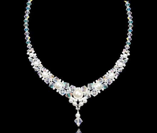 1365 naszyjnik srebrny 925 kryształowy Crystal AB