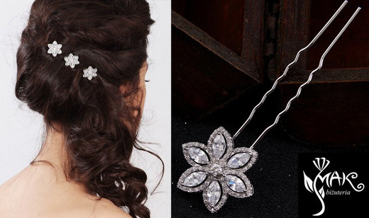 655/24 WSUWKA do włosów ekskluzywna cyrkonie