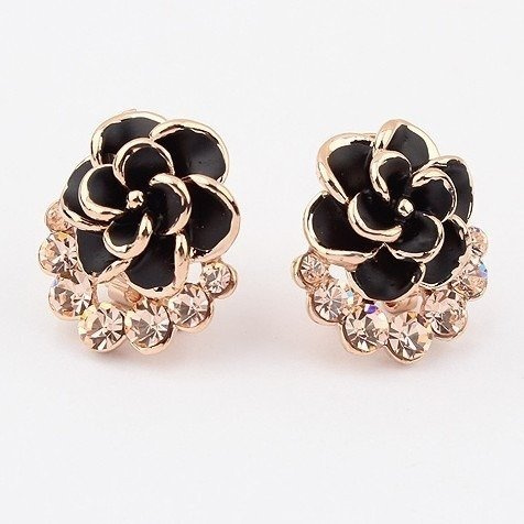 Kol  599/102 kolczyki kryształy złocone